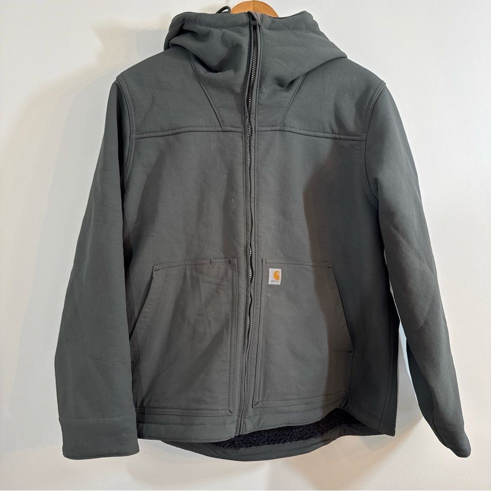 Carhartt Womens Jacket Super Dux Relaxed Fit XL Sherpa Lined Rain Defender Gray